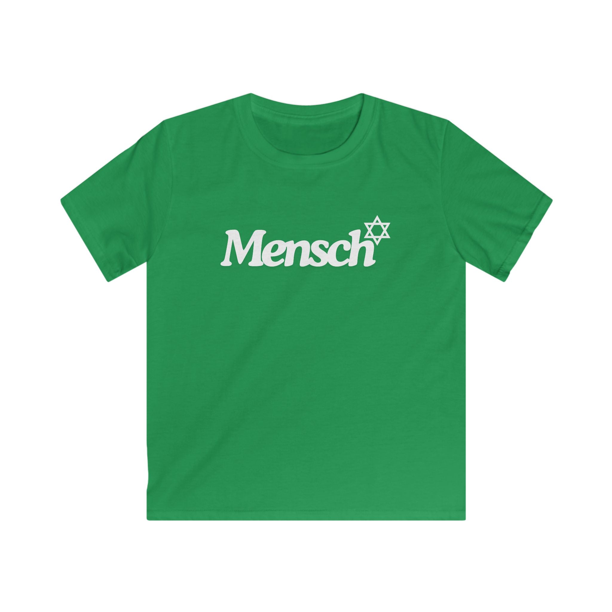 Mensch Tee for Kids Mensch Kids Softstyle Tee with Mensch Jewish Pride T Shirt Youth