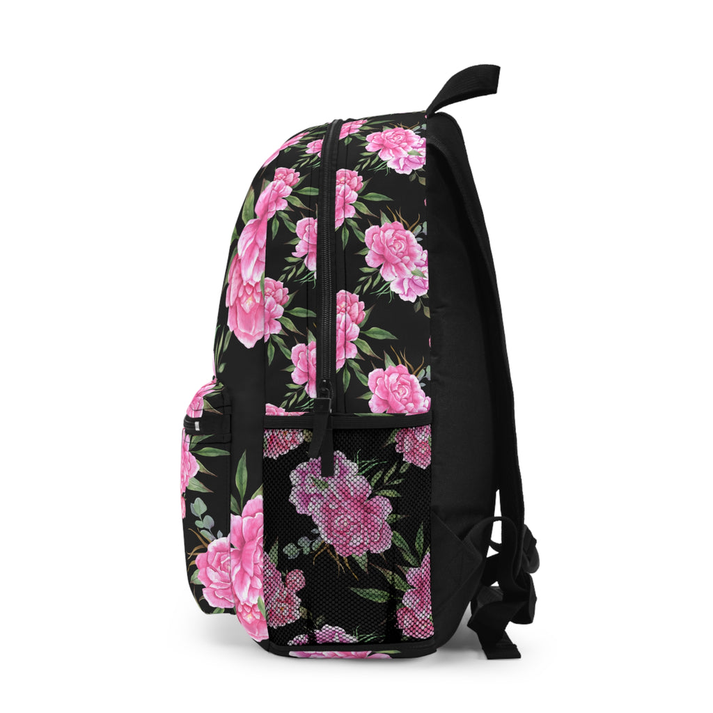 Floral Personalized Backpack, Custom School Bag, Floral Rucksack, Back to School Laptop Backpack