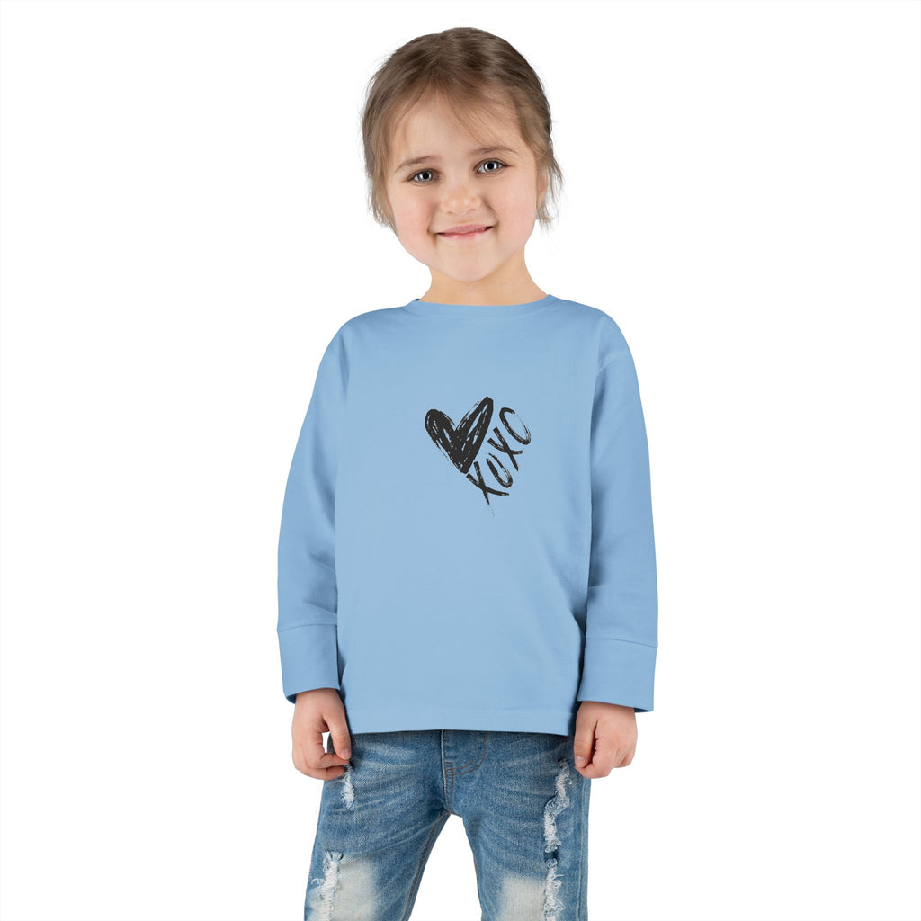 XOXO Heart Valentine Toddler Long Sleeve Tee