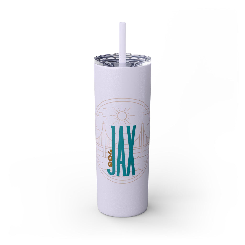 Jacksonville City of Bridges Skinny Tumbler with Straw, 20oz