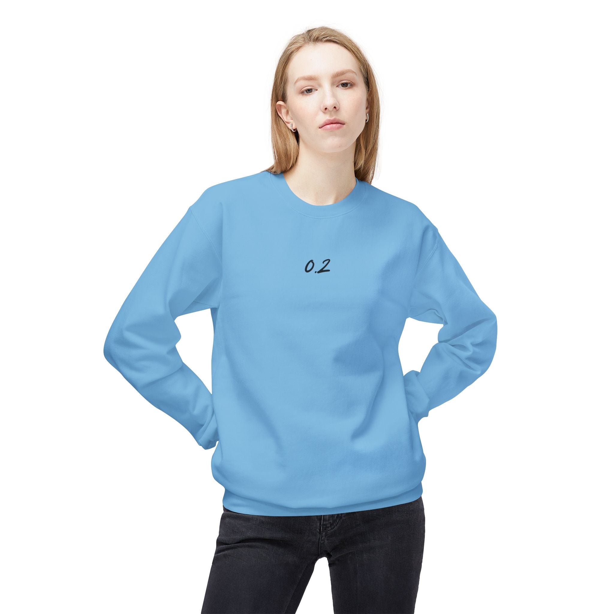 Minimalist 0.2 Fleece Crewneck Sweatshirt - Unisex Midweight Comfort Zero Point Two Sweatshirt
