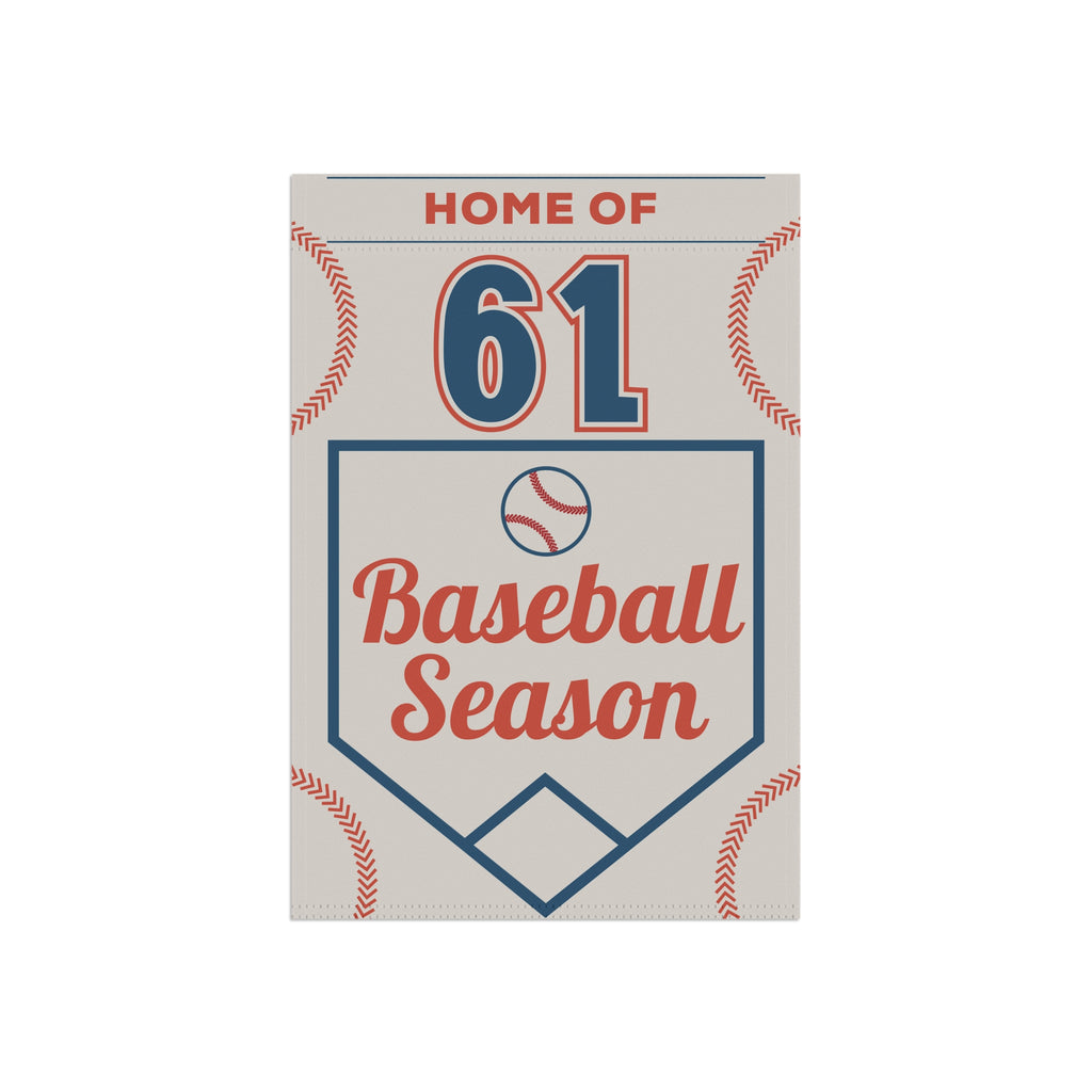 Custom Garden Baseball Flag - Personalize with Your Player's Number Baseball Flag Baseball Garden Flag