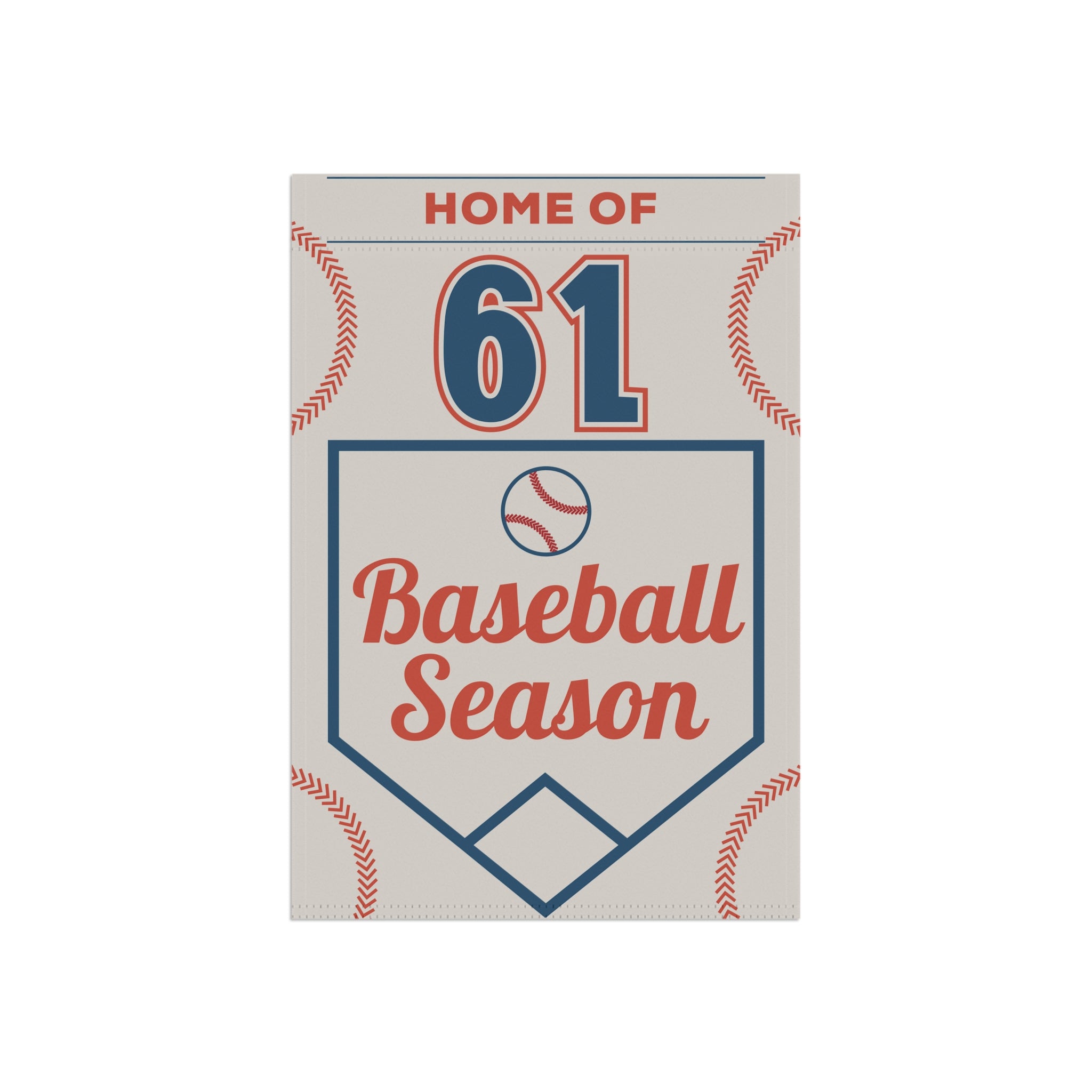 Custom Garden Baseball Flag - Personalize with Your Player's Number Baseball Flag Baseball Garden Flag