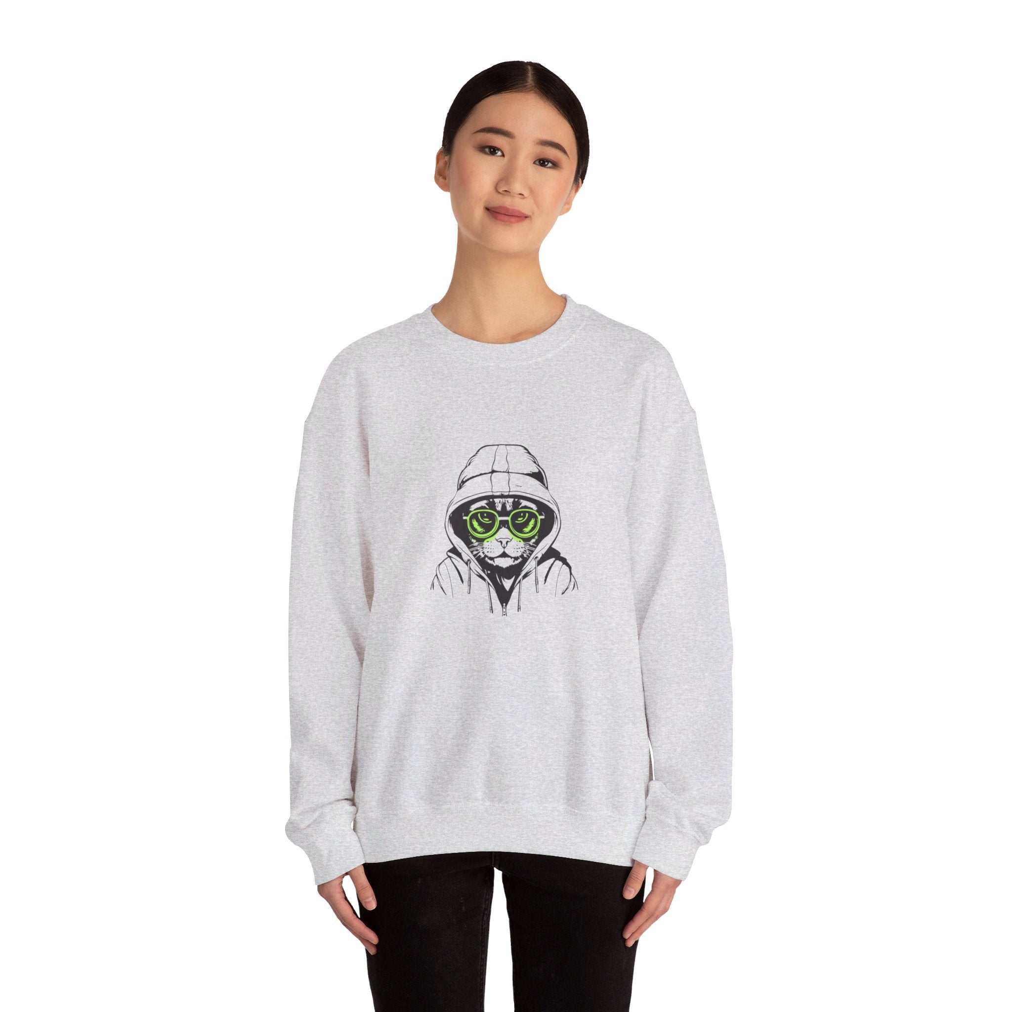Unisex Heavy Blend™ Crewneck Cat Sweatshirt