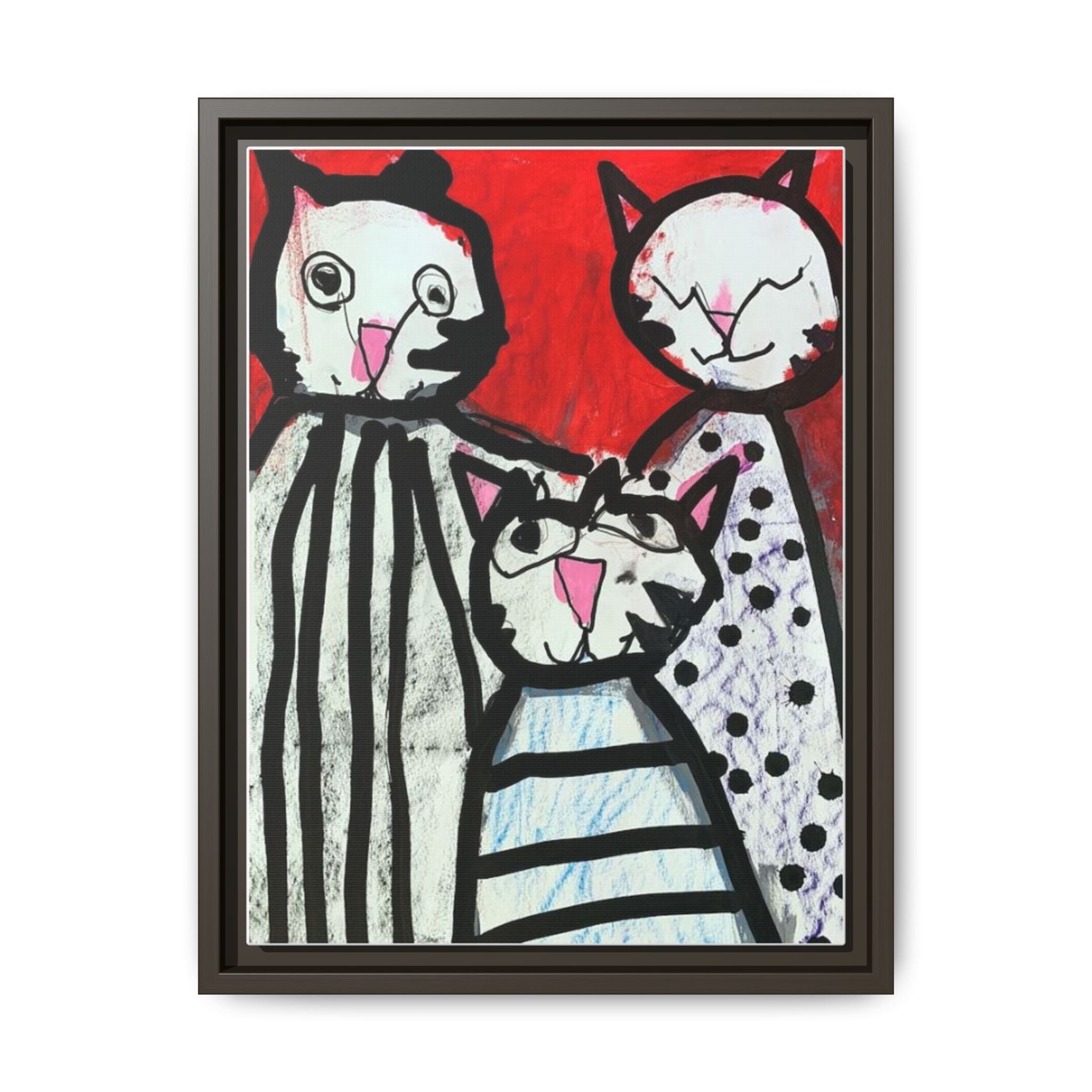 Egyptian Cats Matte Canvas, Framed Art by Jackson Smith