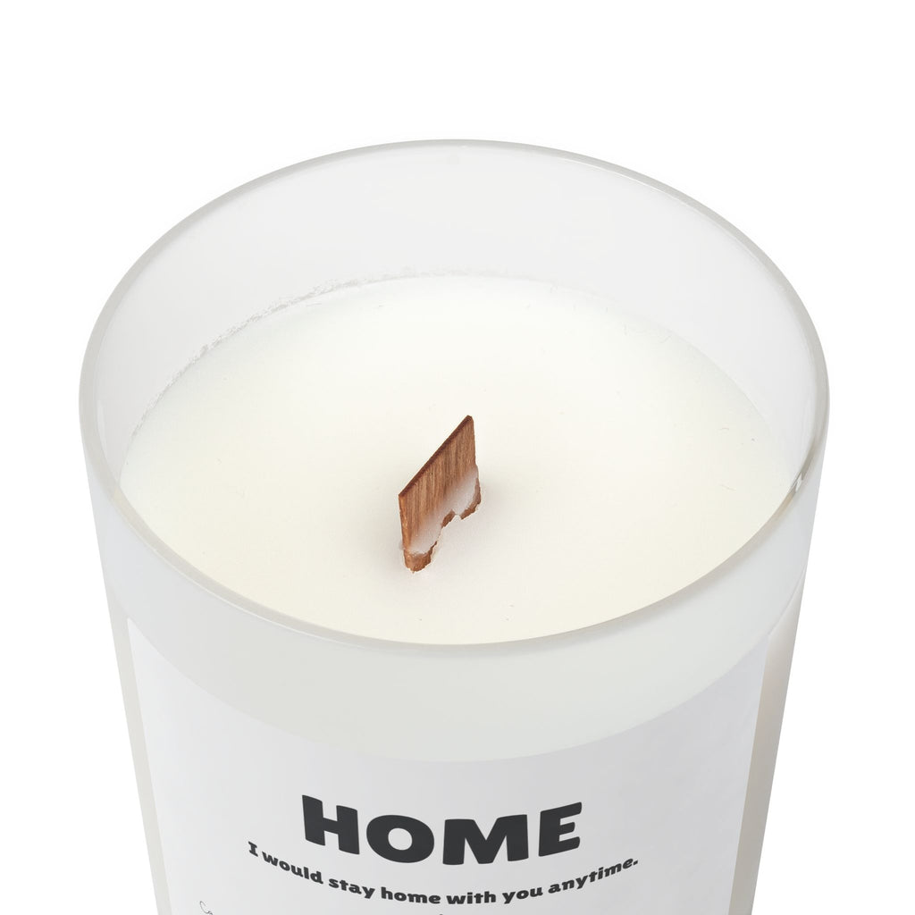 Smells Like Home! Wooden Wick Frosted Glass Candle, 11oz Valentine's Gift for Him