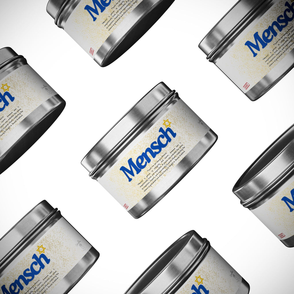 Thank You for being a Mensch Candle. Thank you Gift. Mensch Gift Jewish Thank you Gift
