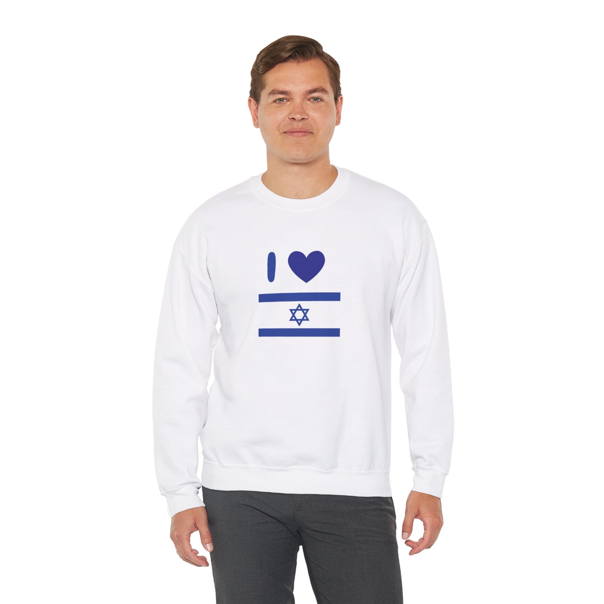 I Love Israel Unisex Heavy Blend™ Crewneck Sweatshirt