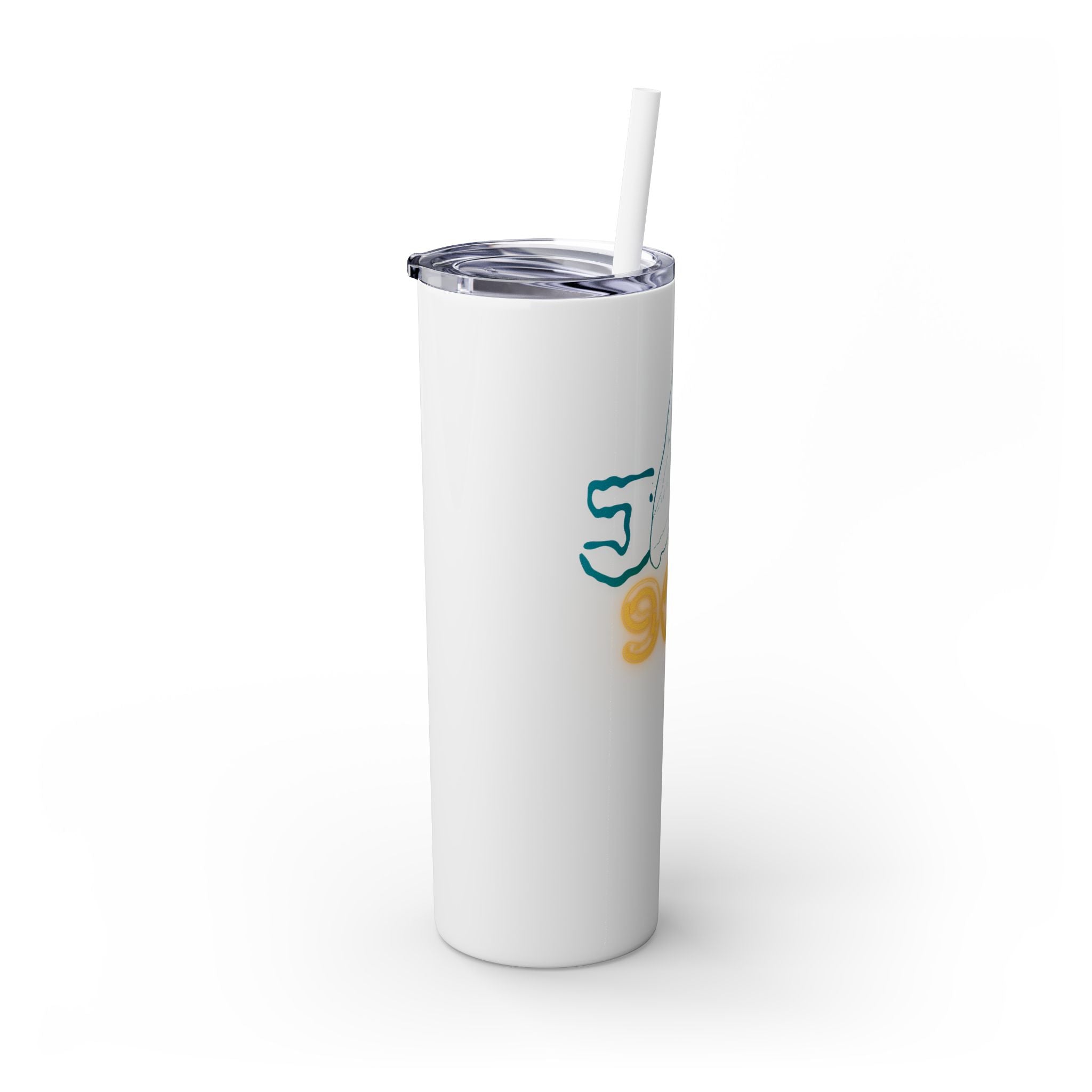 Shark Tooth 904 Skinny Tumbler with Straw, 20oz