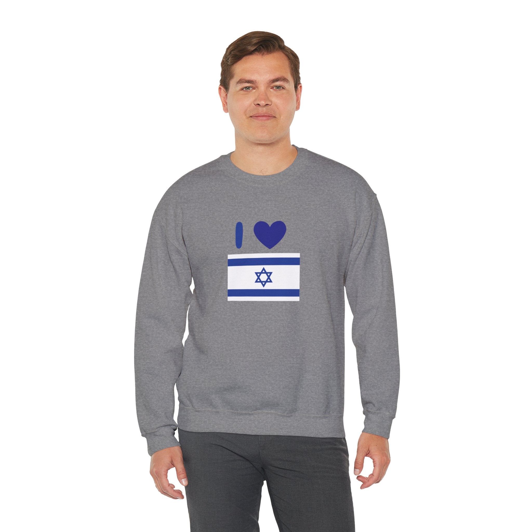 I Love Israel Unisex Heavy Blend™ Crewneck Sweatshirt