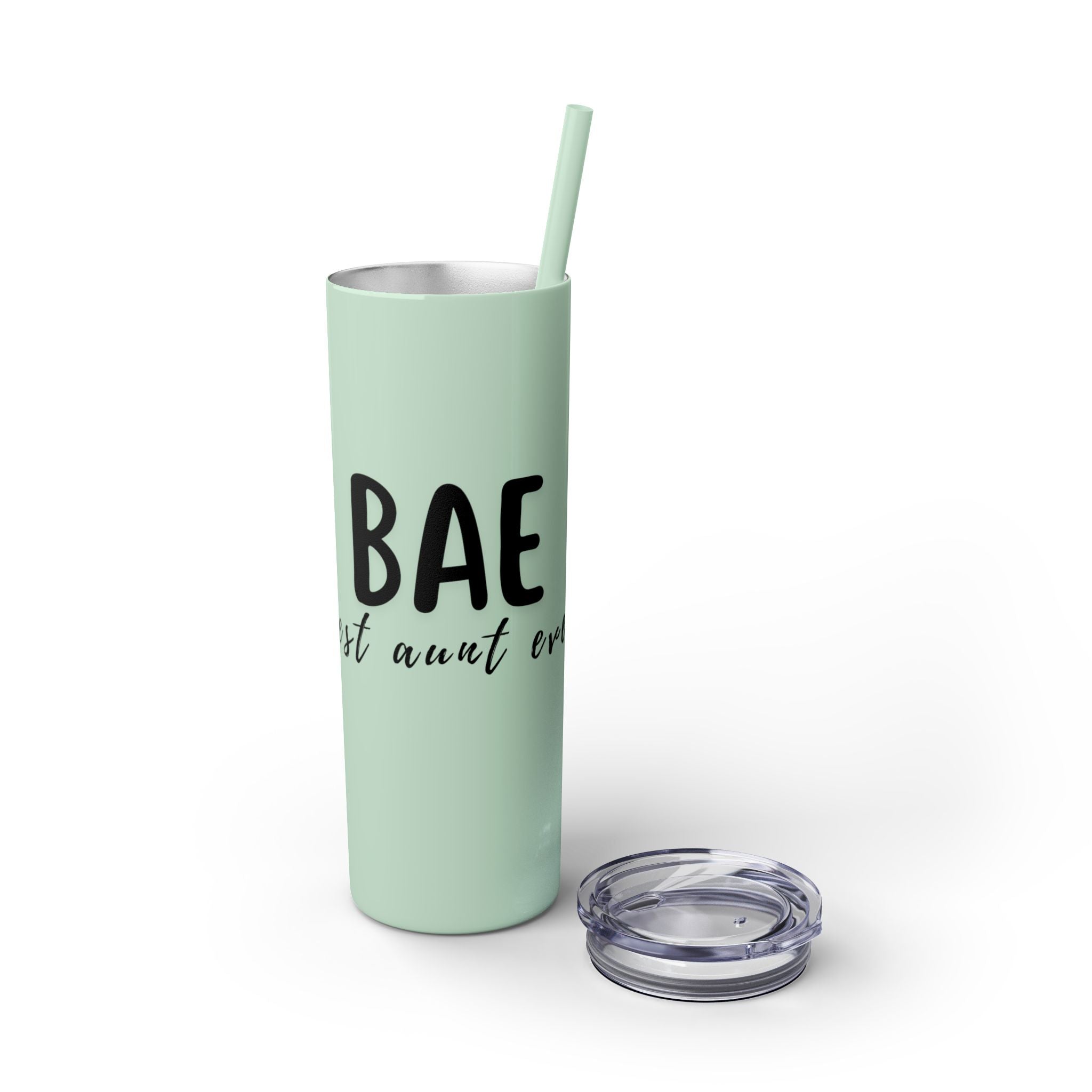 BAE Best Aunt Ever Skinny Tumbler with Straw, 20oz more colors