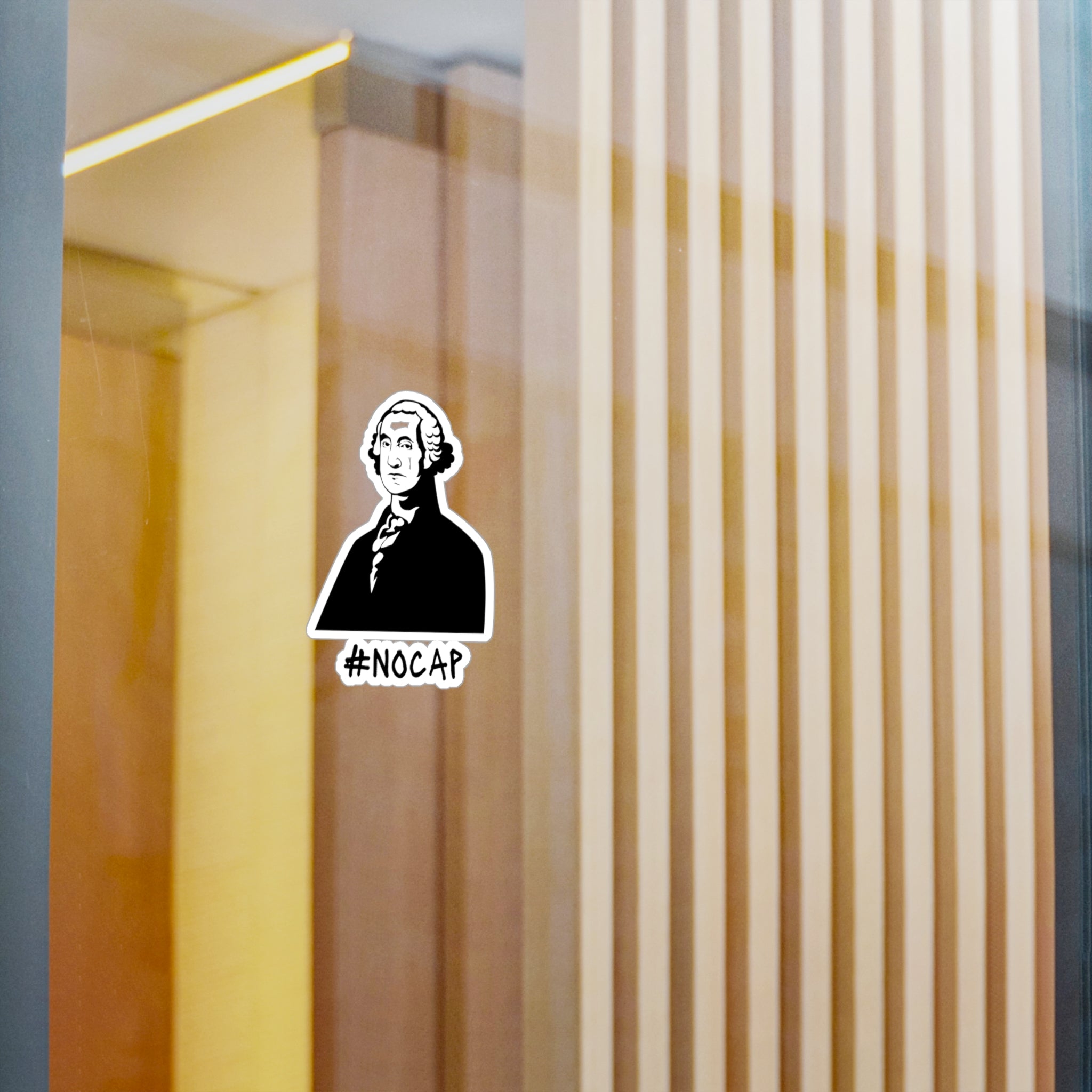 No Cap George Washington Kiss-Cut Vinyl Decals