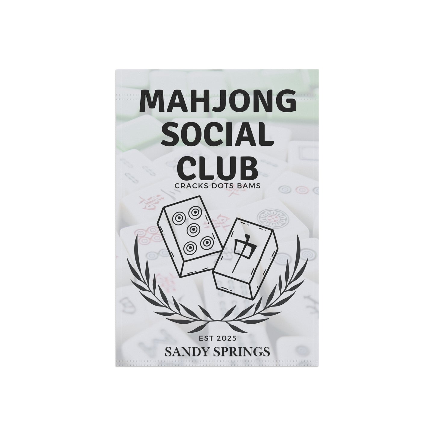 Mahjong Social Club Garden Flag Mahjong Club Flag Welcome to Mahjong Mahjong Gifts Mahjong Club