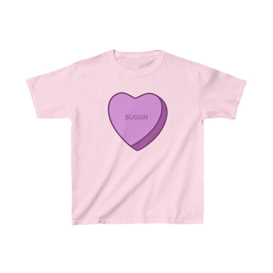 Kids Tee, Candy Hearts Bussin Valentines Day Shirt, Children Valentine Gift, Boys Girls Love Tshirt, Sweetheart Party Outfit, Love Theme