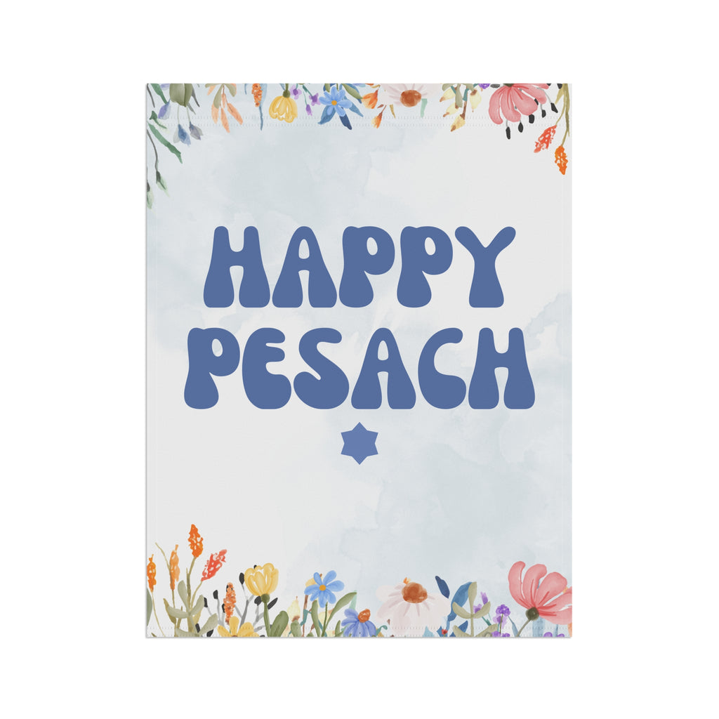 Passover Garden Flag, Chag Sameach Spring House Banner, Happy Passover Jewish Flag, 2 sizes, Jewish Holiday Decor, Passover Decorations