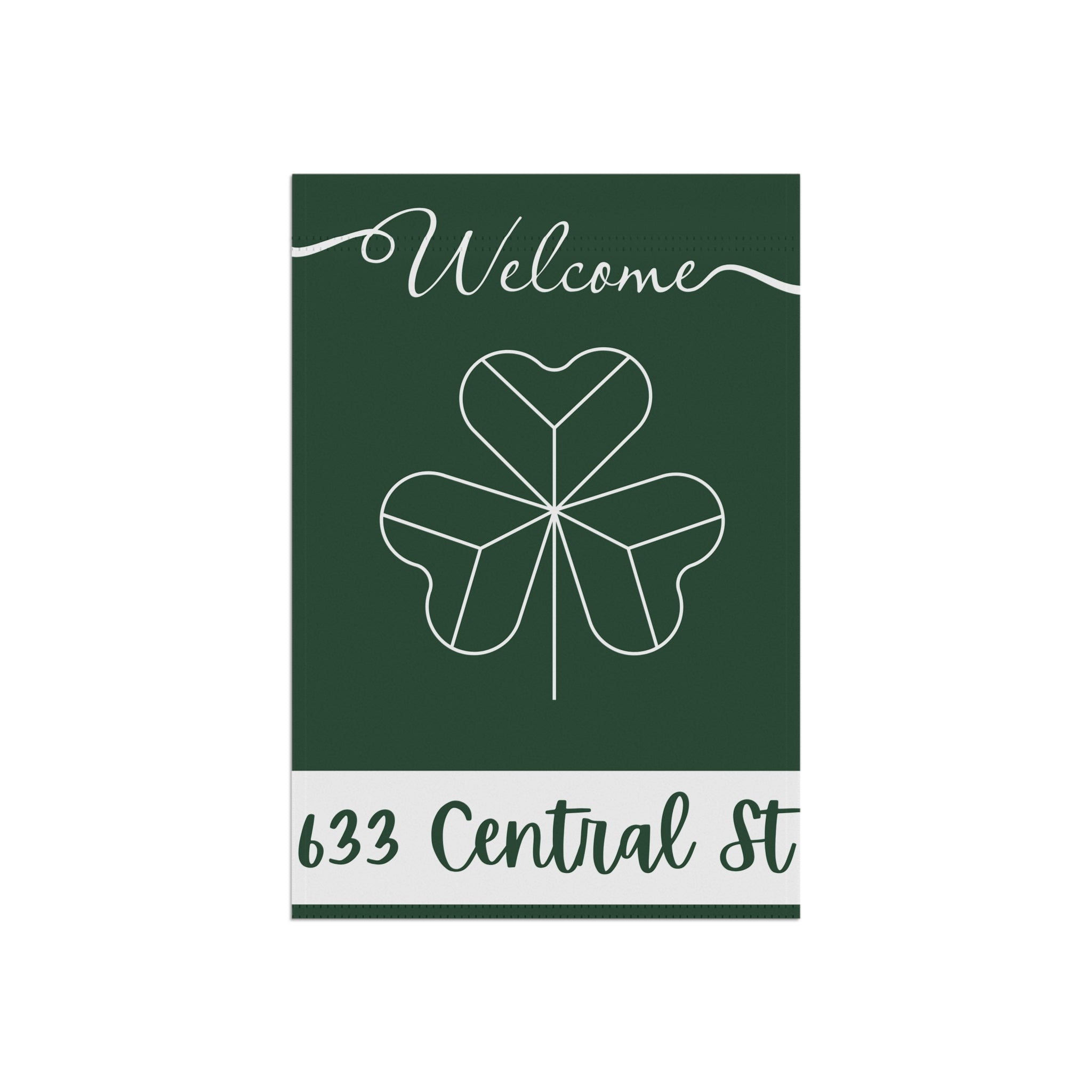 Custom Address or Last Name Garden Flag | Custom Garden Flag with Address or Last Name Irish Garden Flag Irish Flag