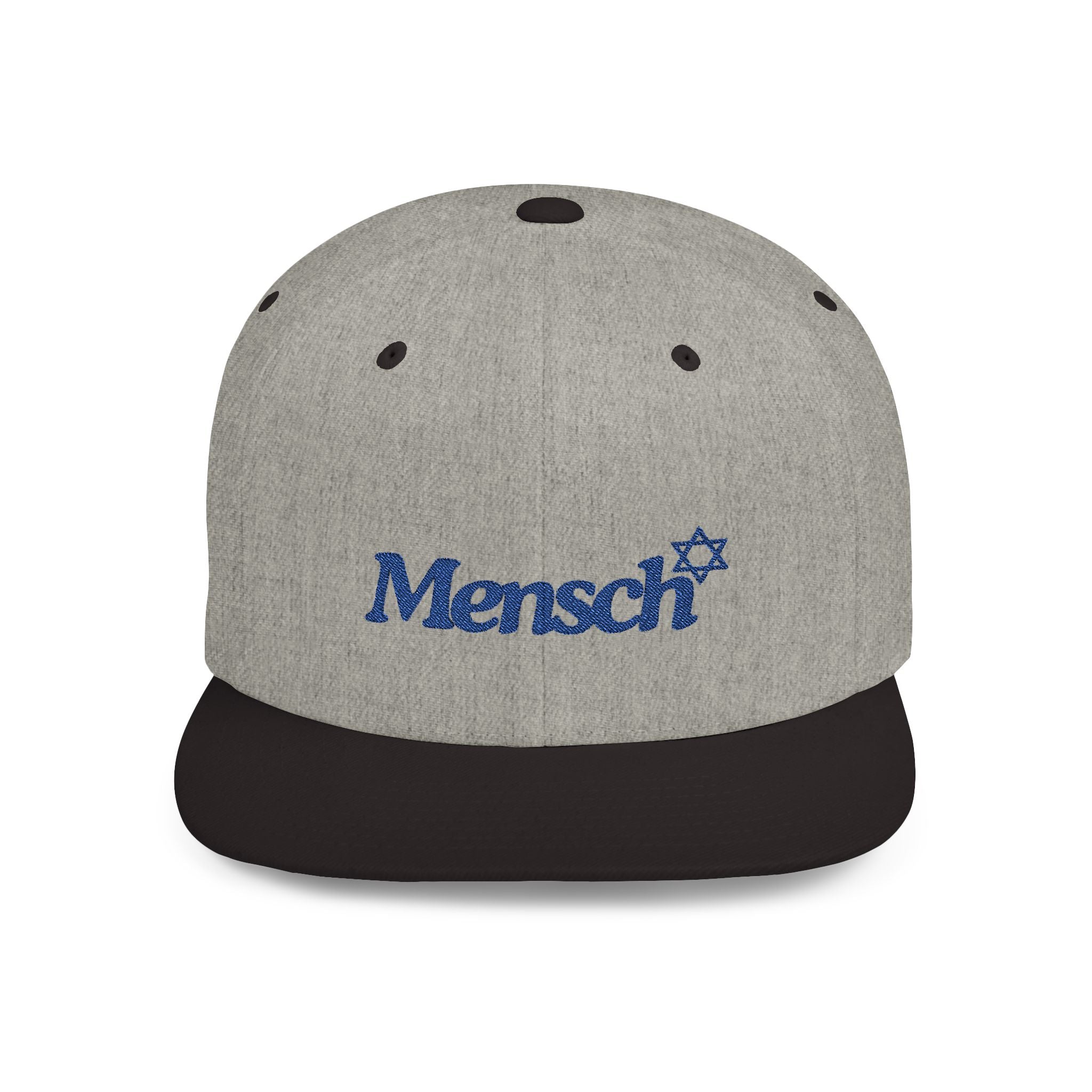 Mencsh Hat Jewish Gift for Mensch the Flat Bill Snapback Hat is the perfect gift