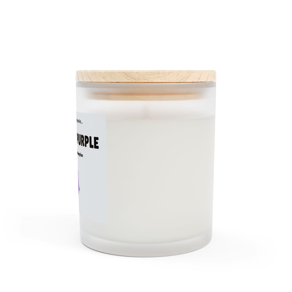 The Color Purple Wooden Wick Candle, 11oz If Our Love Story Were a Movie Romantic Unique Frosted Glass Candle Gift