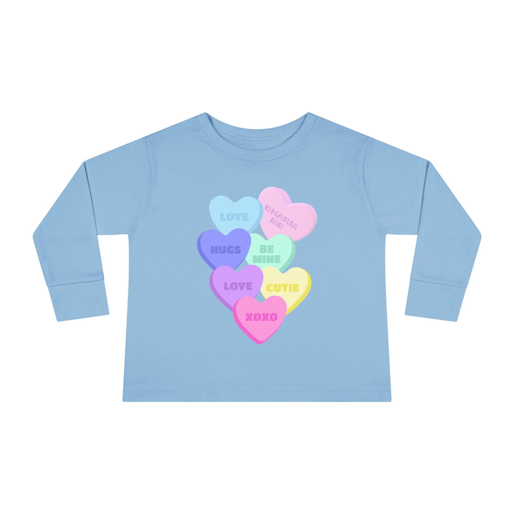 Toddler Candy Hearts Long Sleeve Tee Valentine's Toddler Tee Candy Hearts Valentine's Long sleeve Toddler Tee
