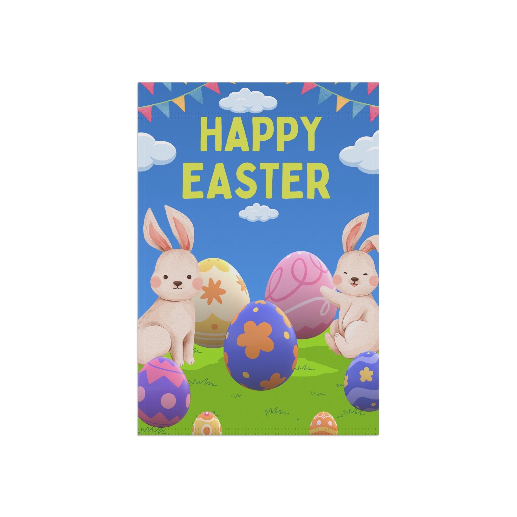 Easter Garden Flag, Spring Decor, Cute Bunny Flag, Outdoor Decoration, Happy Easter Sign, Seasonal Yard Art