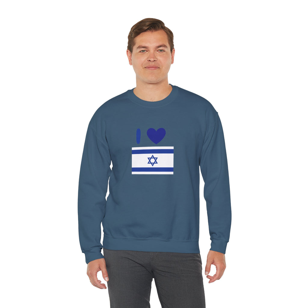 I Love Israel Unisex Heavy Blend™ Crewneck Sweatshirt