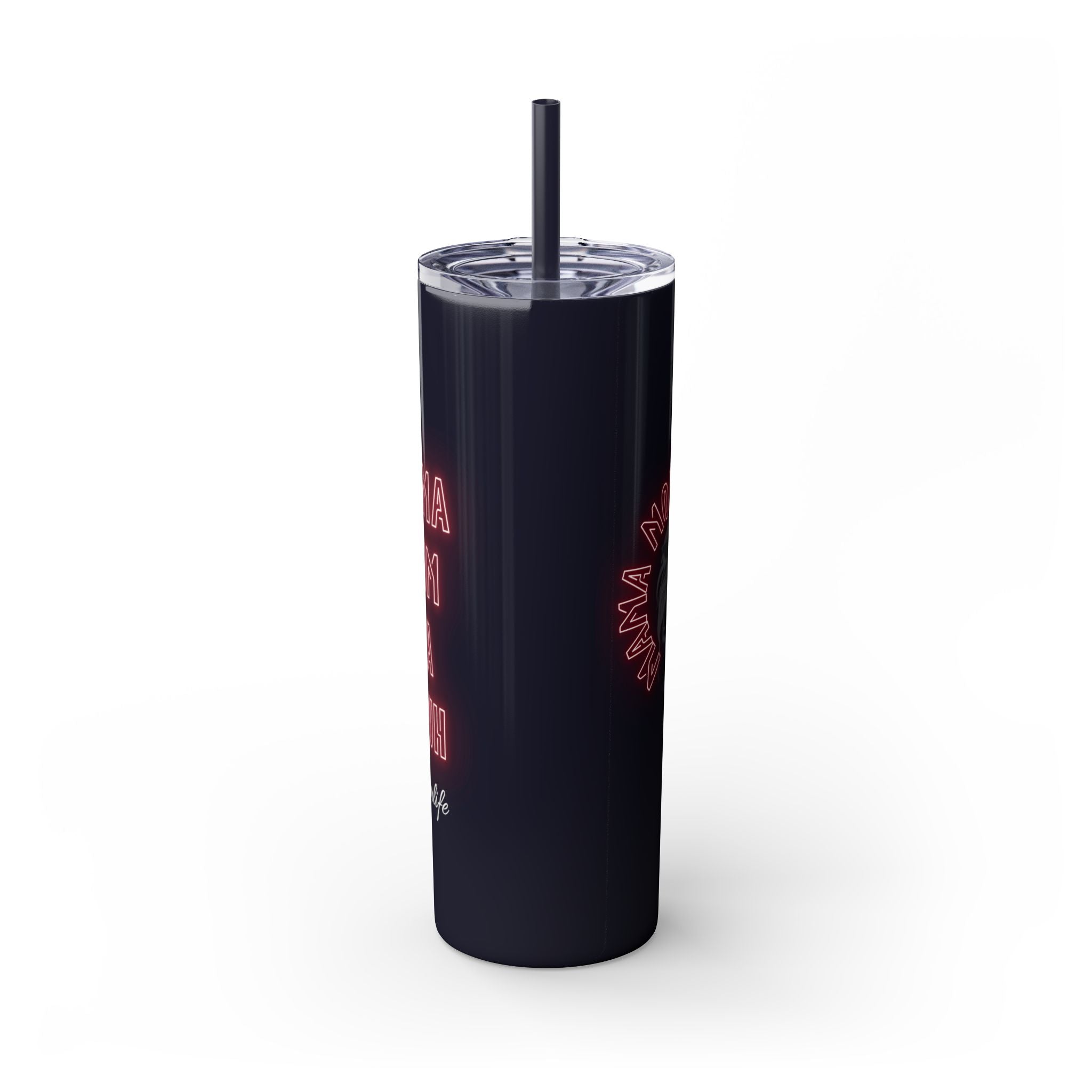 Mom Mama Ma Bruh Skinny Tumbler with Straw, 20oz