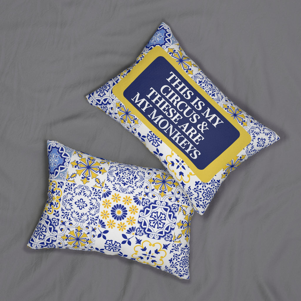 This Is My Circus & These Are My Monkeys- Pillow Circus Monkey Decorative Pillow