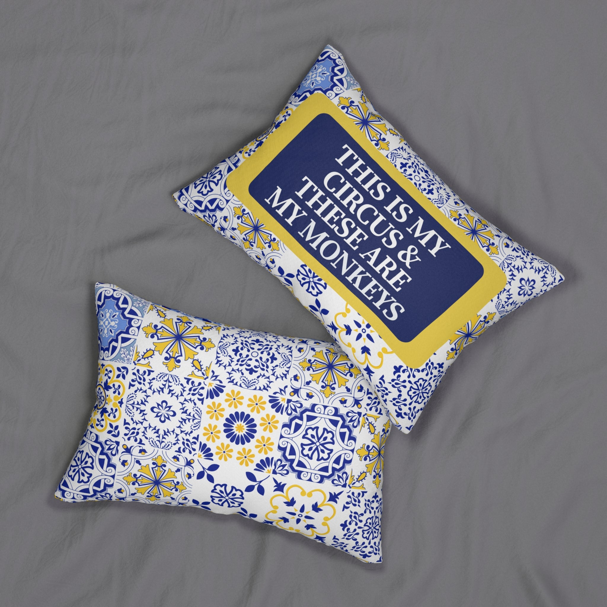 This Is My Circus & These Are My Monkeys- Pillow Circus Monkey Decorative Pillow