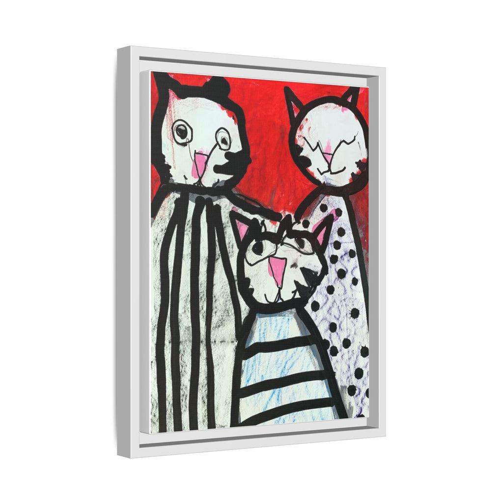 Egyptian Cats Matte Canvas, Framed Art by Jackson Smith