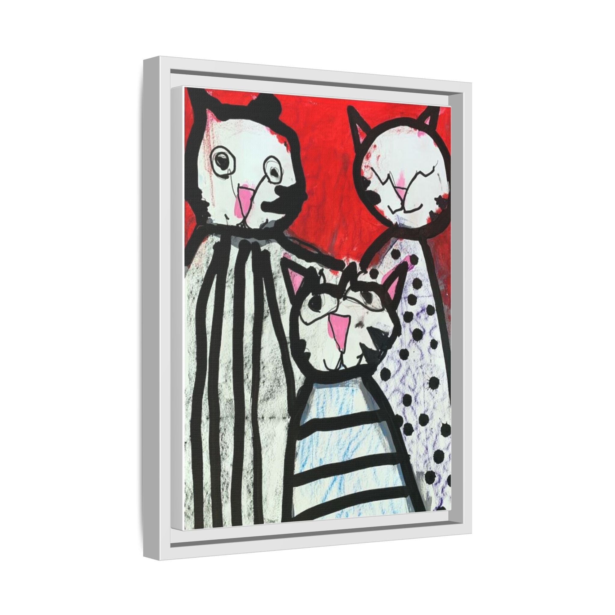 Egyptian Cats Matte Canvas, Framed Art by Jackson Smith