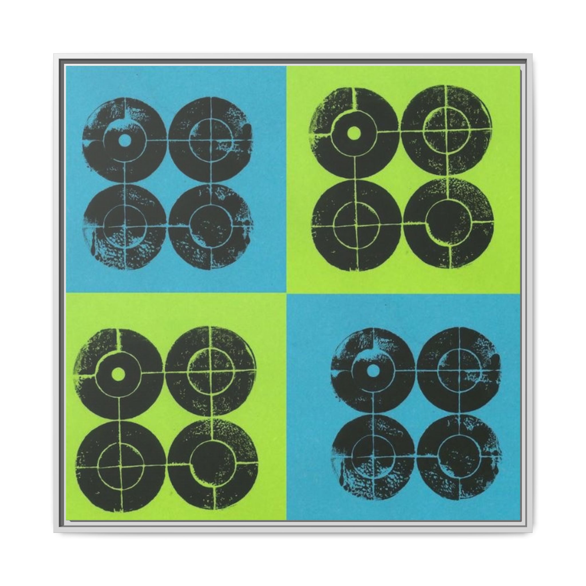 Printing With Legos Collagraph Matte Canvas, Framed