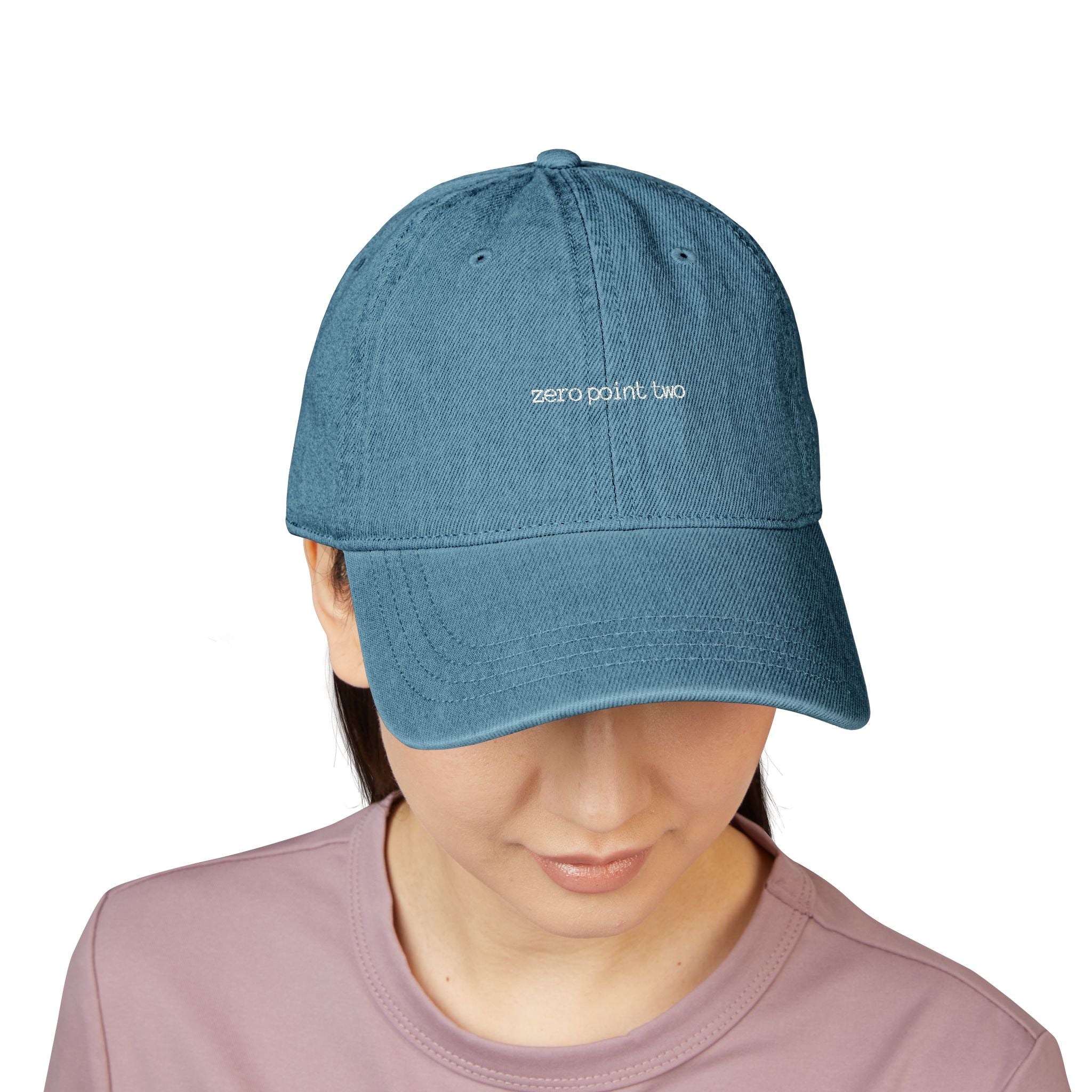 Zero Point Two Embroidered Denim Hat 0.2 Denim Hat Jewish Identity Hat