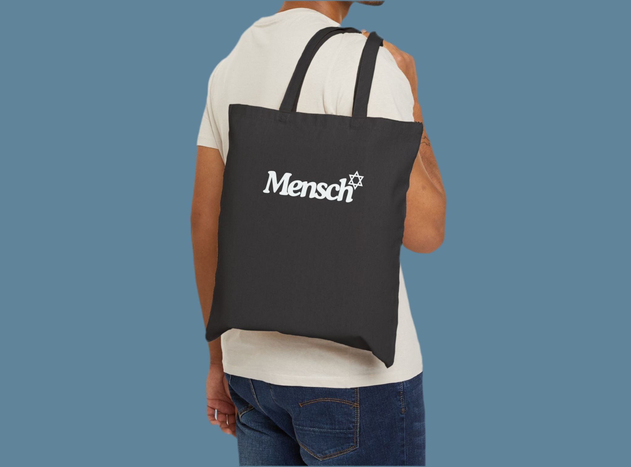 Mensch Canvas Tote Mensch Bag Reusable Mensch Tote