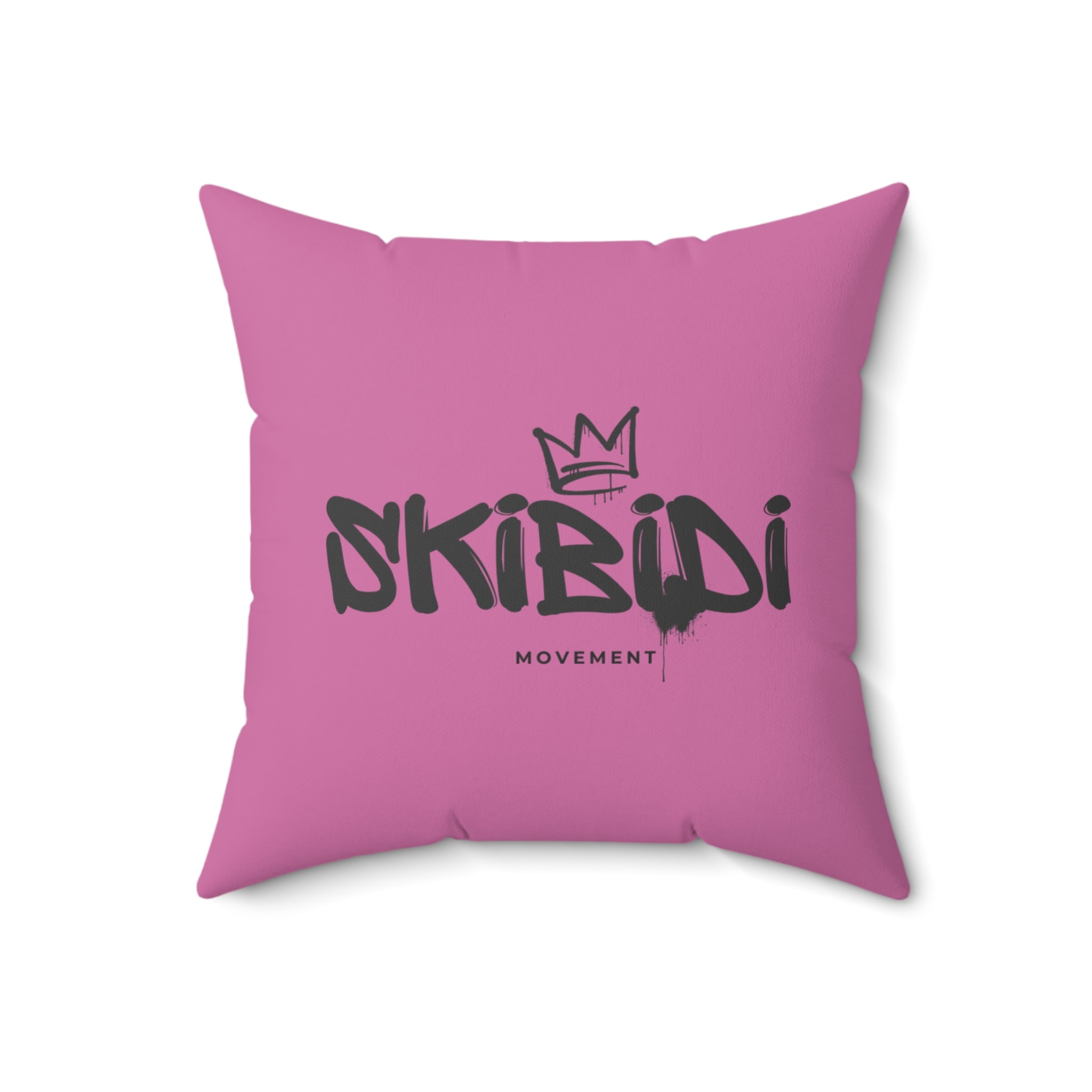 Skibidi Spun Polyester Square Pillow
