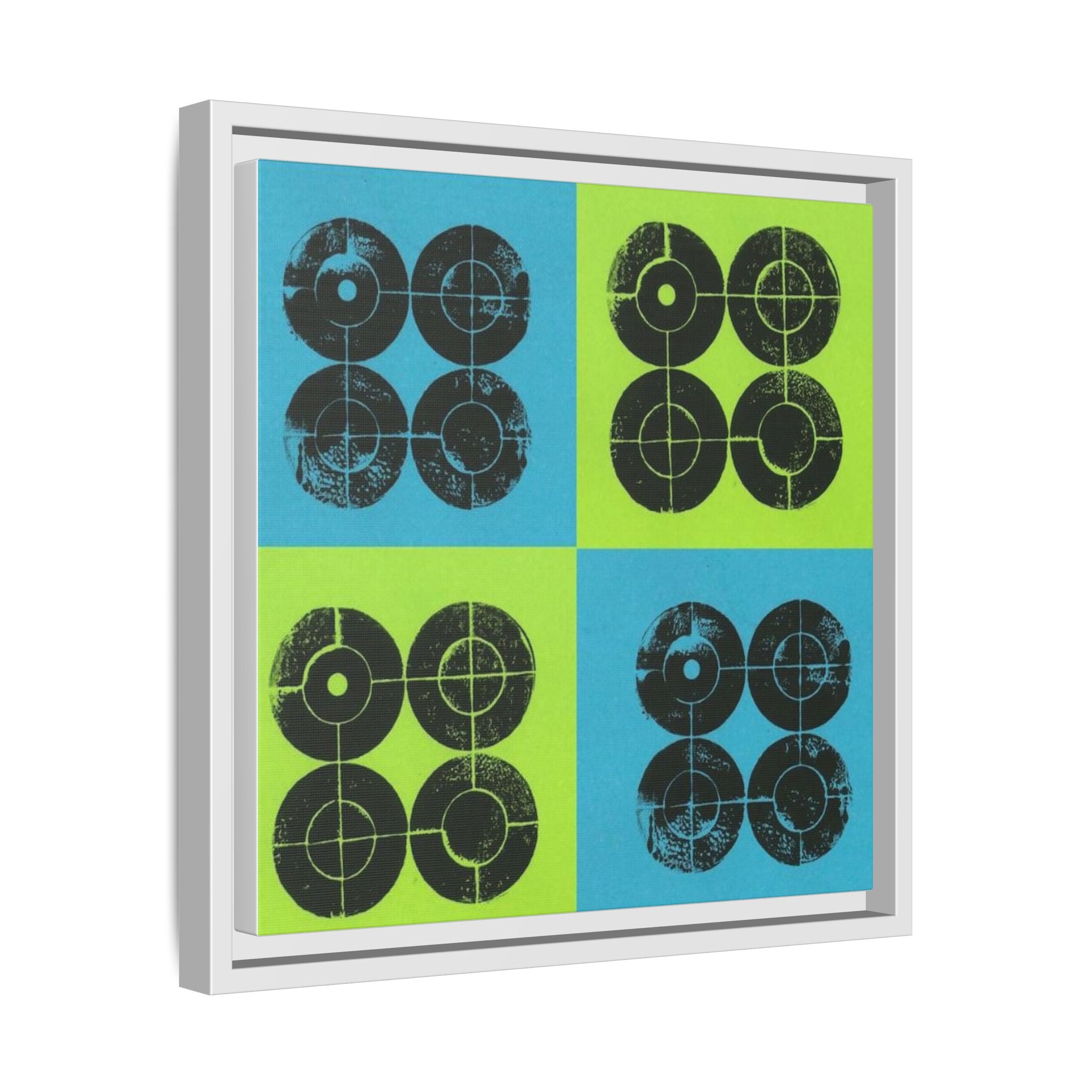 Printing With Legos Collagraph Matte Canvas, Framed