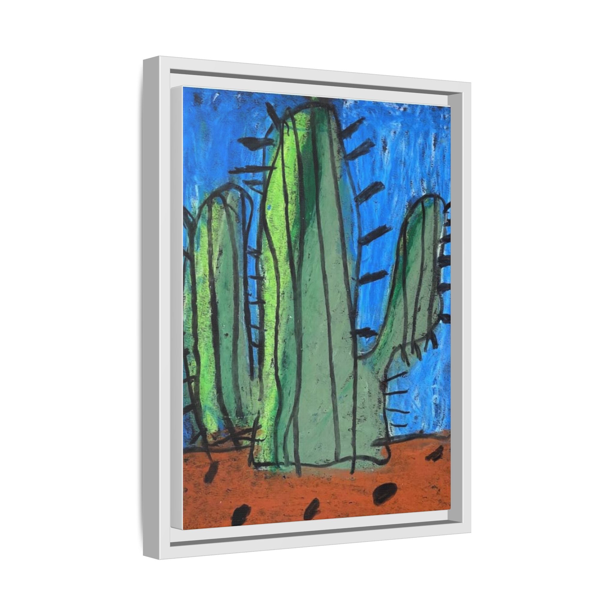 Cactus Matte Canvas, Framed Art by Jackson Smith