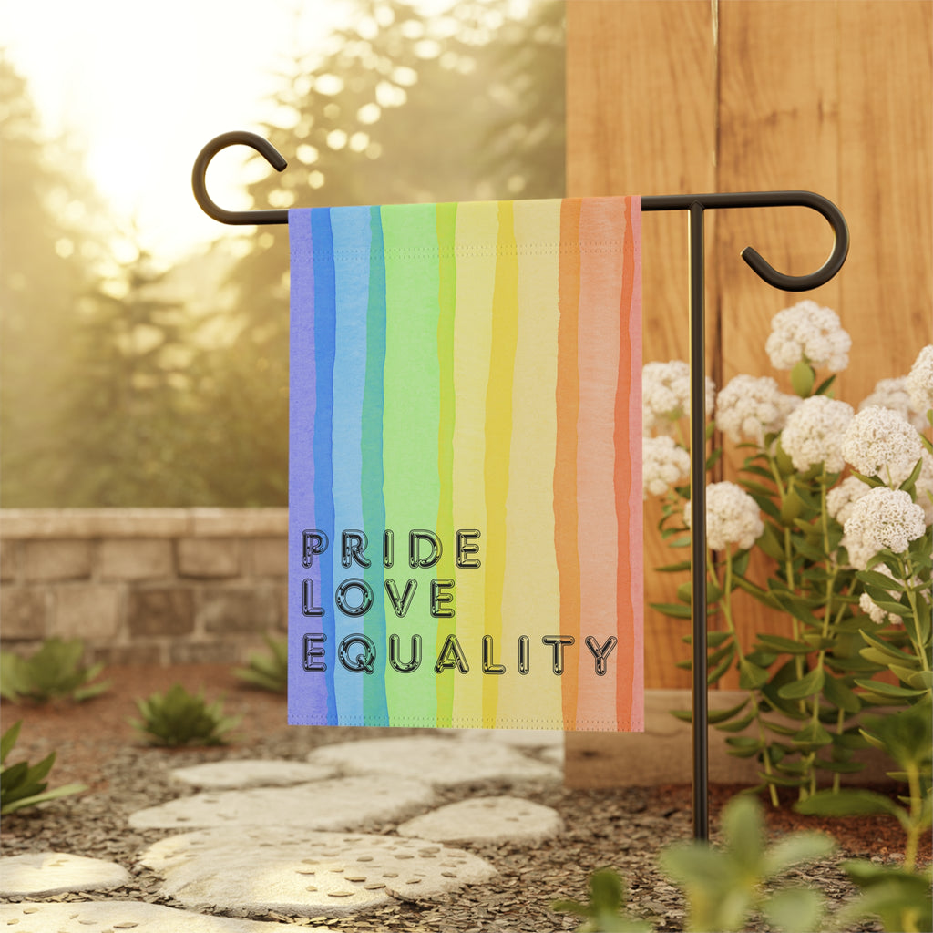 Pride, Love, Equality Garden Flag or House Flag Pride LGBTQIA+