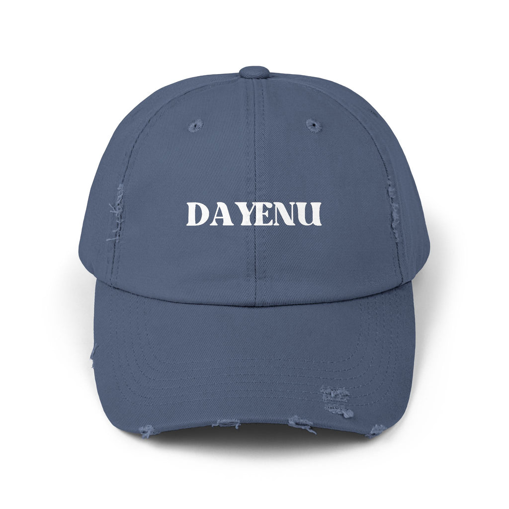 Dayenu Jewish Pride Baseball Hat  Distressed Cap with 'DAYENU' Jewish Gifts