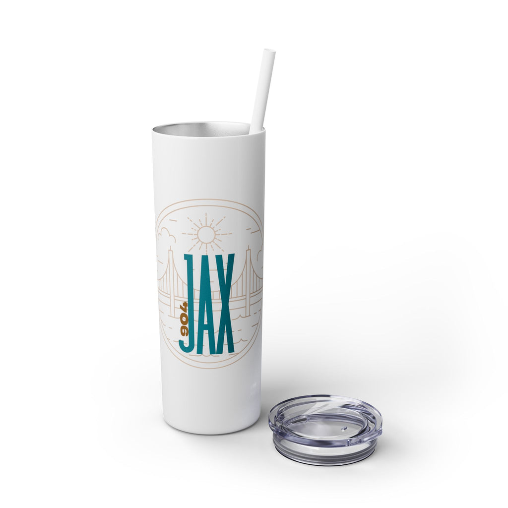 Jacksonville City of Bridges Skinny Tumbler with Straw, 20oz