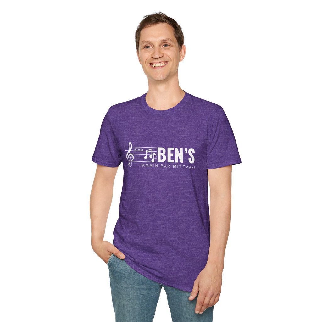 Custom Bar Mitzvah (Ben) Unisex Softstyle T-Shirt