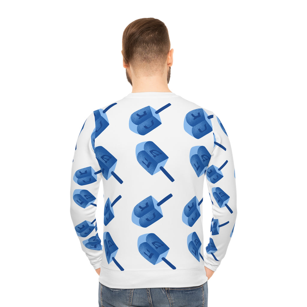 Hanukkah Lightweight Sweatshirt with Unique Dreidel Design Hanukkah Pajama Top