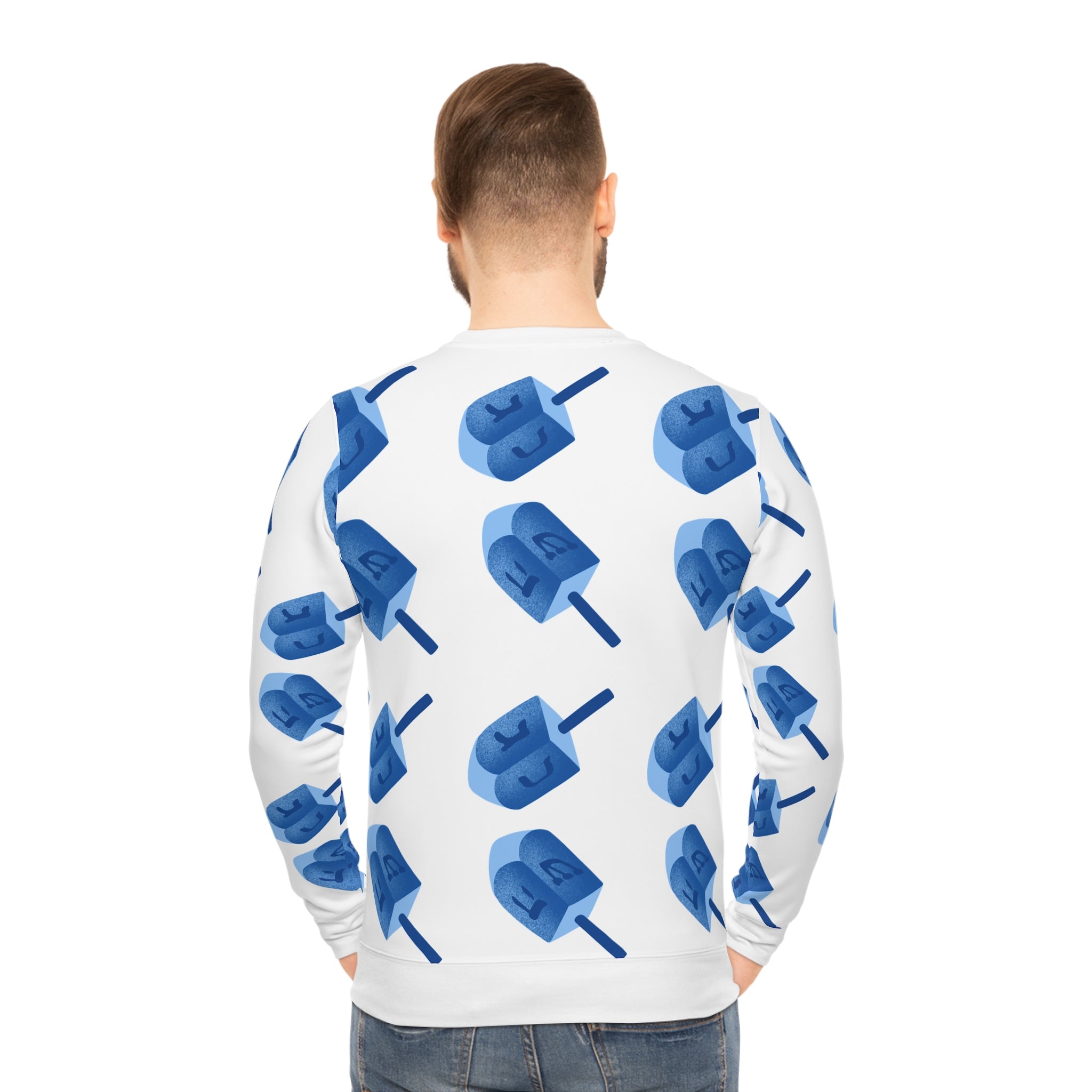 Hanukkah Lightweight Sweatshirt with Unique Dreidel Design Hanukkah Pajama Top