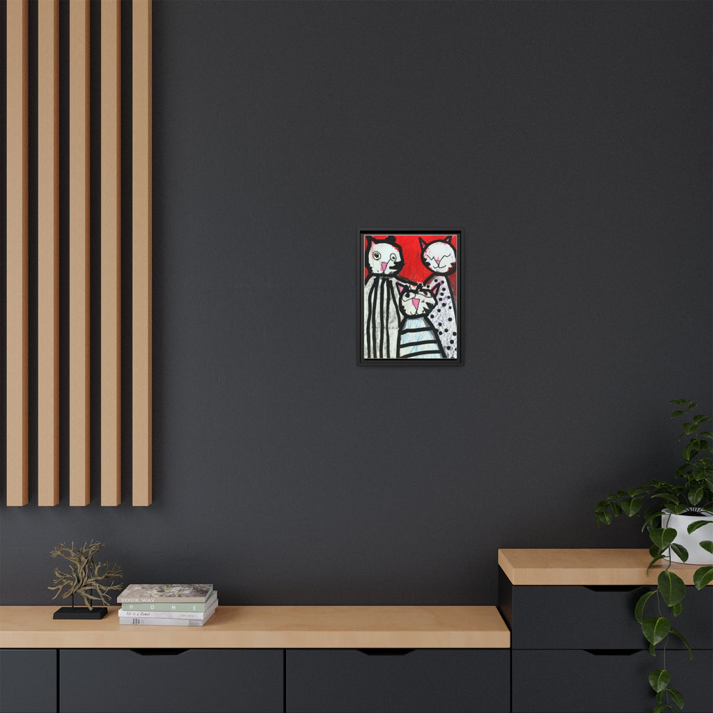 Egyptian Cats Matte Canvas, Framed Art by Jackson Smith