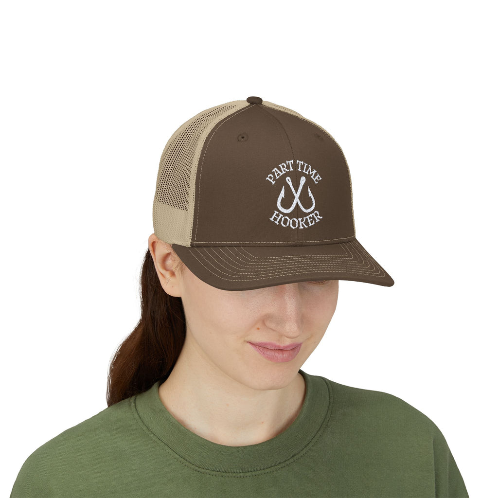 Part TIme Hooker Trucker Hat FIshing Logo Hat Fisherman Trucker Cap Part Time Hooker