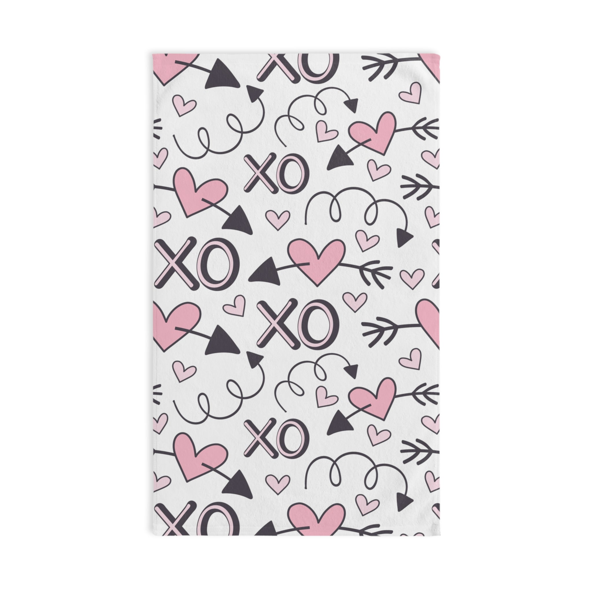 Valentine's Hand Towel Valentine's Day Hand Towel XO Heart Valentine's Day Towel