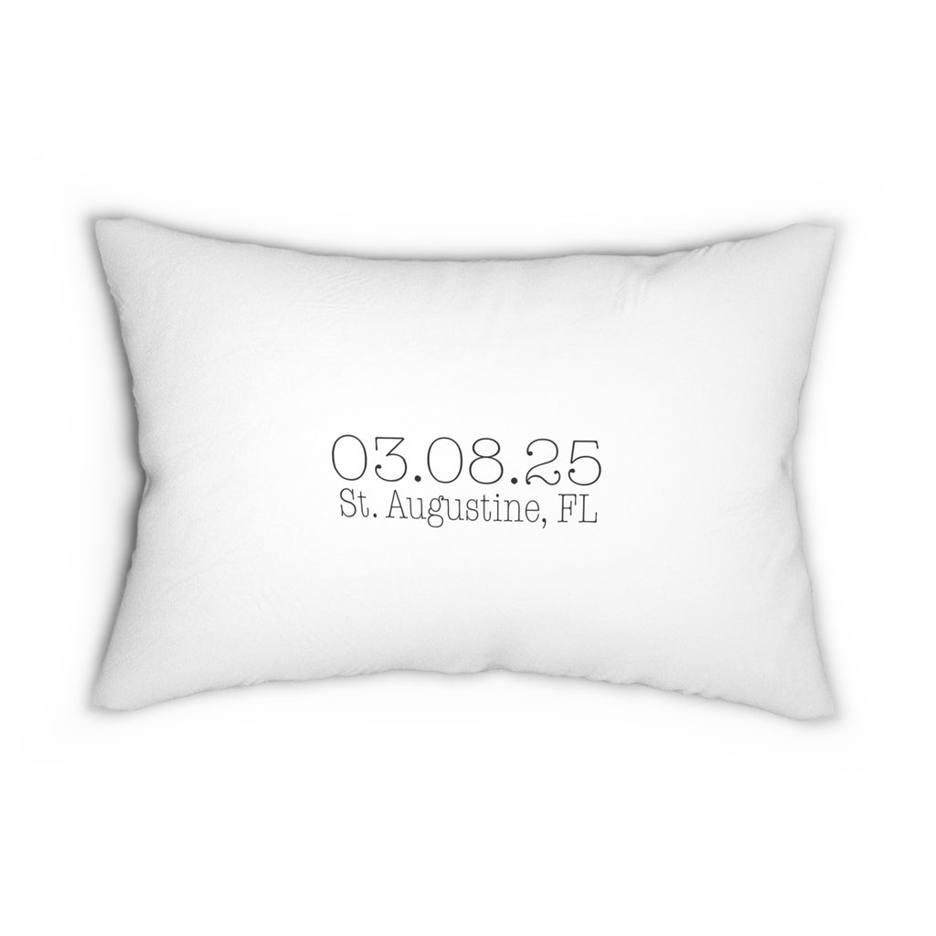 Personalized Throw Pillow, Wedding Date, Anniversary Date Wedding Anniversary Gift