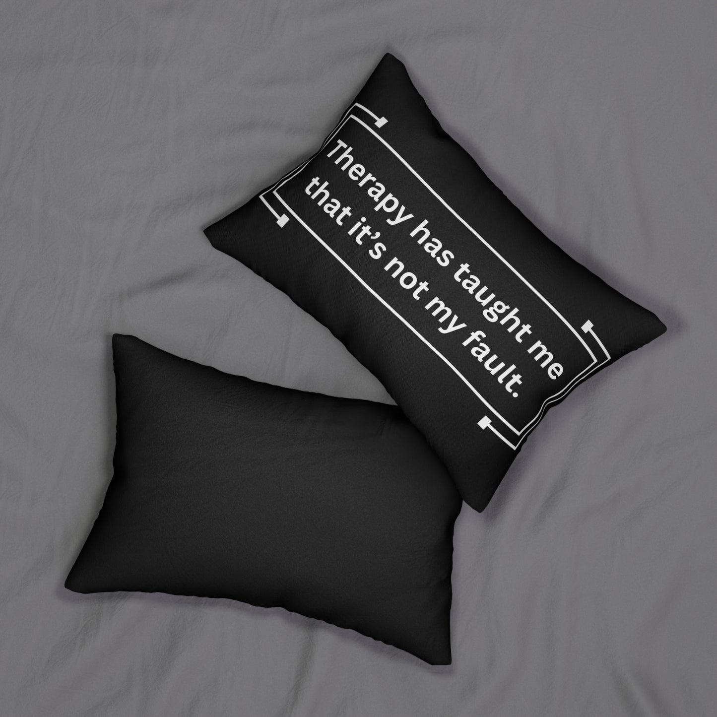 Therapy Quote Decorative Pillow, Mental Health Decor, Inspirational Quote Cushion, Black and White Pillow Cover