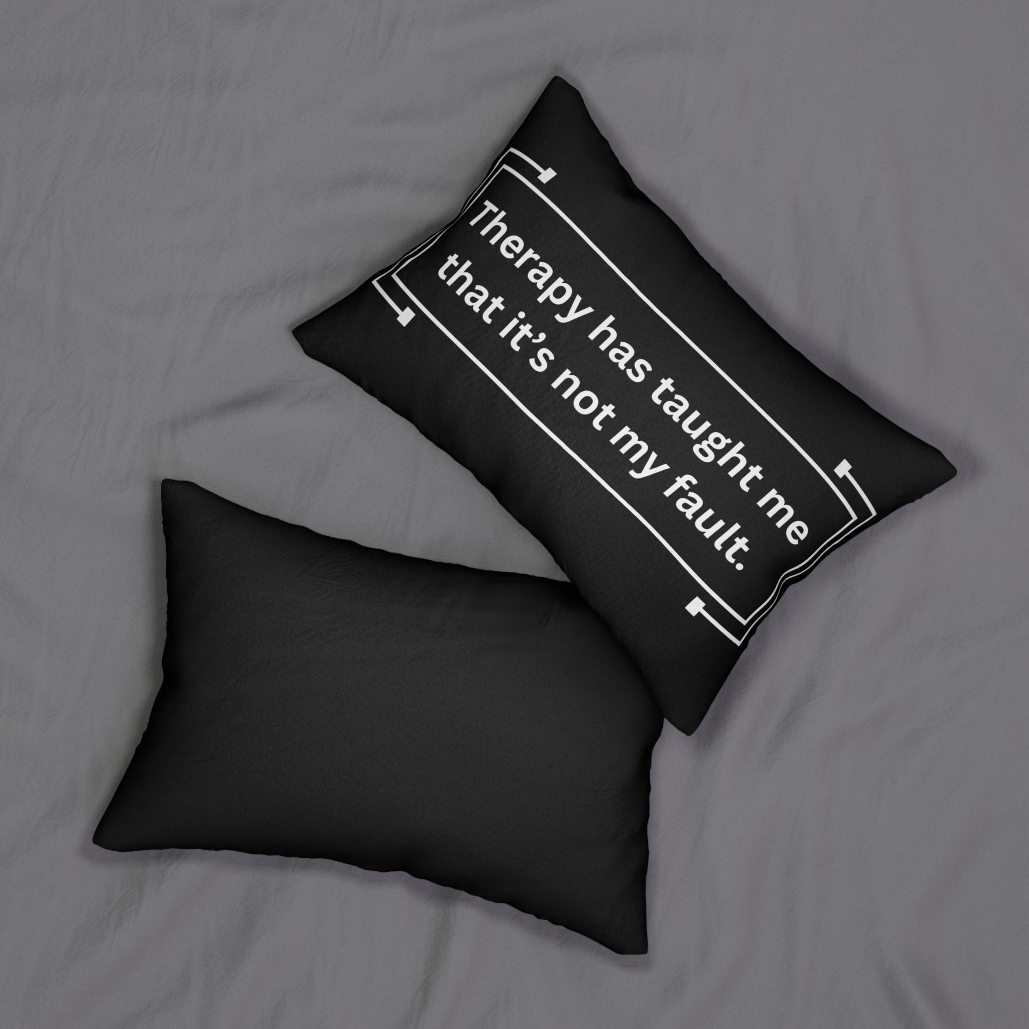 Therapy Quote Decorative Pillow, Mental Health Decor, Inspirational Quote Cushion, Black and White Pillow Cover