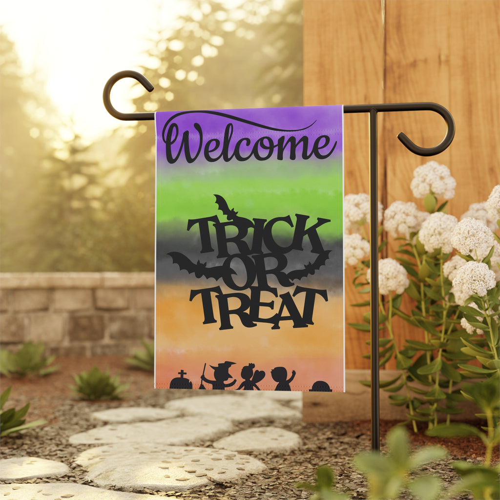 Halloween Garden Flag Halloween Flag Trick o Treat Flag for Trick or Treaters Welcome Flag for Halloween