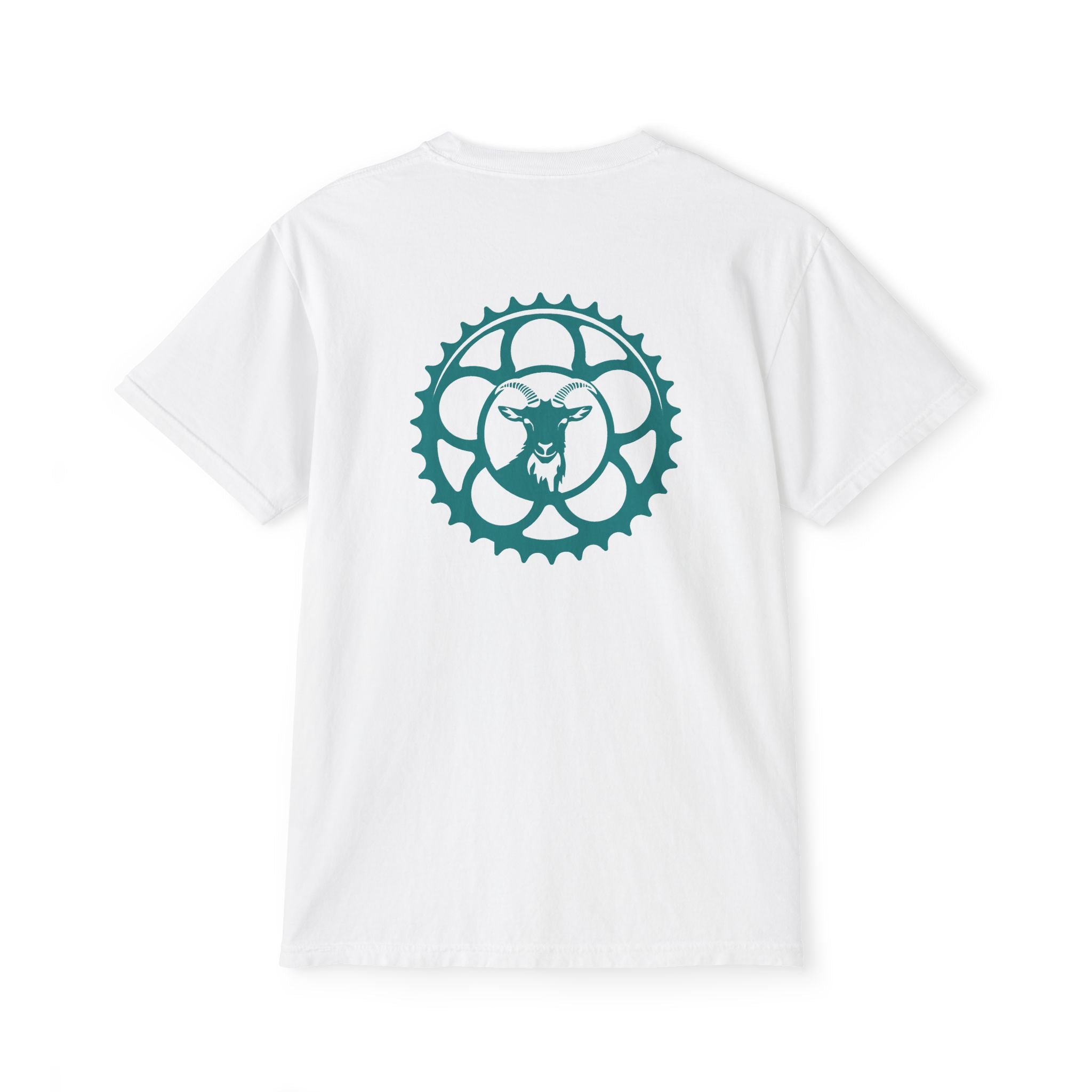 Mountain Bike Goat Unisex Garment-Dyed Pocket T-Shirt